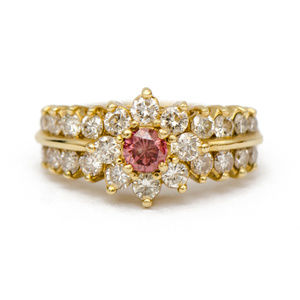 Stunning Irradiated Pink Diamond Vintage Inspired